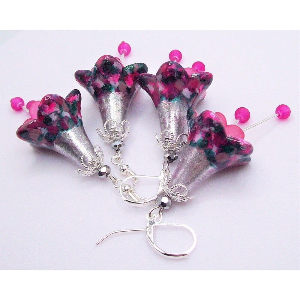 Flower Earrings Dangle, Floral Jewelry, Gift for Mom